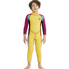 DIVE&amp;SAIL WS-18816 Combinaison de plongée pour enfants Maillot de bain une pièce à manches longues Protection solaire Combinaison de surf pour sources chaudes