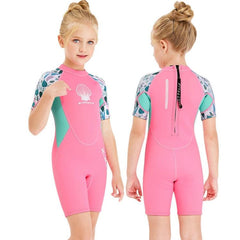 DIVE &amp; SAIL M150656K Traje de buceo para niños de 2,5 mm, de una pieza, cálido, de manga corta, resistente al frío, para hacer esnórquel y surf, antimedusas