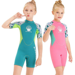 DIVE &amp; SAIL M150656K Traje de buceo para niños de 2,5 mm, de una pieza, cálido, de manga corta, resistente al frío, para hacer esnórquel y surf, antimedusas