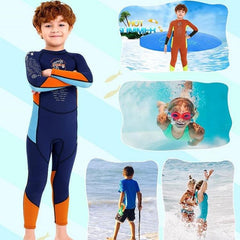 Children's 2.5mm Long-Sleeved Wetsuit - Warm Anti-Jellyfish Snorkeling & Surfing Suit by DIVE & SAIL