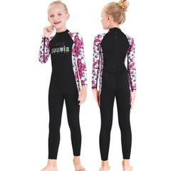 Children's Lightweight Long Sleeve UV Protection Swim Suit for Outdoor Activities