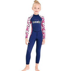 Children's Lightweight Long Sleeve UV Protection Swim Suit for Outdoor Activities