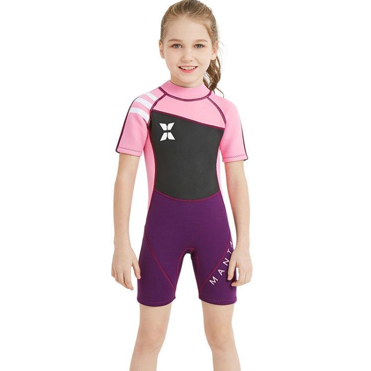 Children's 2.5mm Short-Sleeved Warm Diving Suit - Sunscreen Snorkeling & Swimming One-Piece