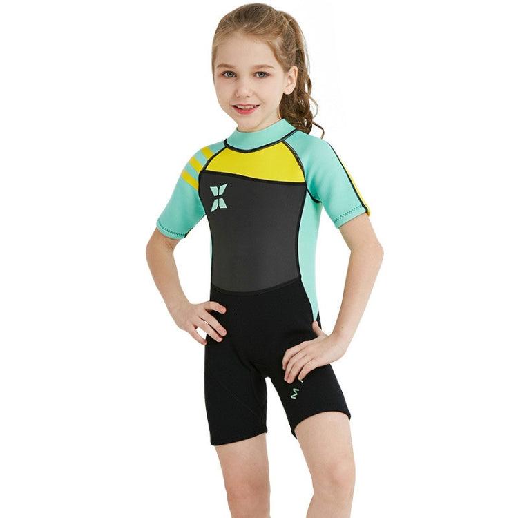 Children's 2.5mm Short-Sleeved Warm Diving Suit - Sunscreen Snorkeling & Swimming One-Piece