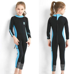 Traje de buceo para niños DIVE &amp; SAIL de 2,5 mm, traje de buceo de una pieza cálido, traje de baño con protección solar a la deriva