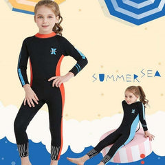 Combinaison de plongée pour enfants DIVE &amp; SAIL 2,5 mm Combinaison de plongée en apnée chaude une pièce Maillot de bain à la dérive avec protection solaire