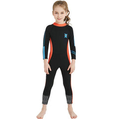 Combinaison de plongée pour enfants DIVE &amp; SAIL 2,5 mm Combinaison de plongée en apnée chaude une pièce Maillot de bain à la dérive avec protection solaire