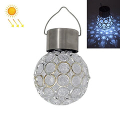 Set of 2 Solar Hollow Ball Pendant Lights for Garden Decoration