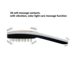 Vibrating Scalp Massager Comb with Color Therapy for Hair Loss Prevention and Relaxation