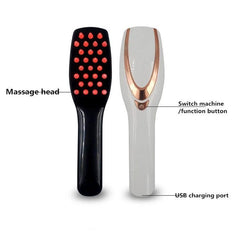 Vibrating Scalp Massager Comb with Color Therapy for Hair Loss Prevention and Relaxation