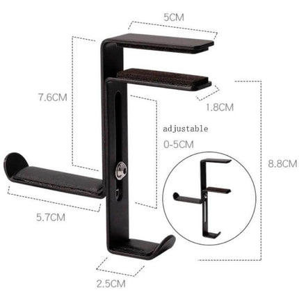 Under Desk Metal Headphone Hook For Desk Organization And Storage metal headphone rack with clamp and measurements