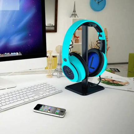 Compact Aluminum Headphone Stand For Shared Desks