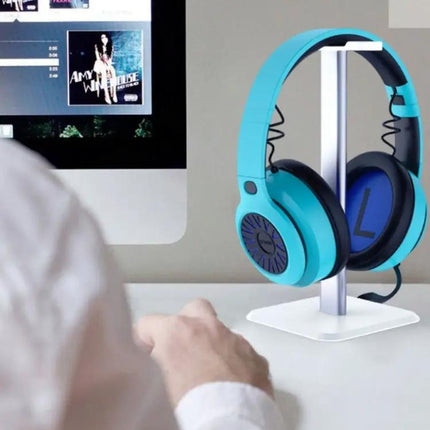 Compact Aluminum Headphone Stand For Shared Desks
