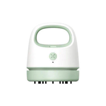 Compact USB Charging Vacuum for Desktop and Keyboard Cleaning - portable green-white handheld USB vacuum for keyboards and desktops