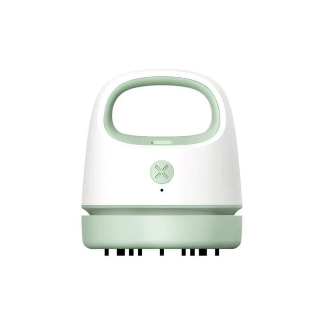 Compact USB Charging Vacuum for Desktop and Keyboard Cleaning - portable green-white handheld USB vacuum for keyboards and desktops