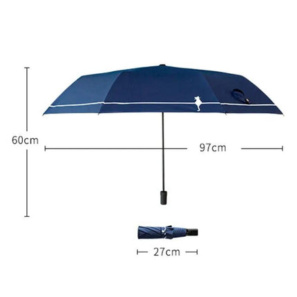Black Dual-Use Sun and Rain Umbrella for Everyday Protection