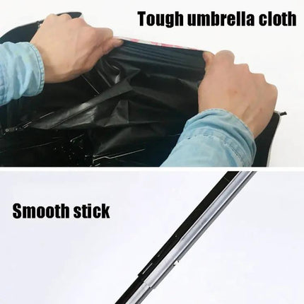 Black Dual-Use Sun and Rain Umbrella for Everyday Protection