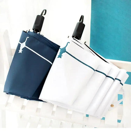Black Dual-Use Sun and Rain Umbrella for Everyday Protection