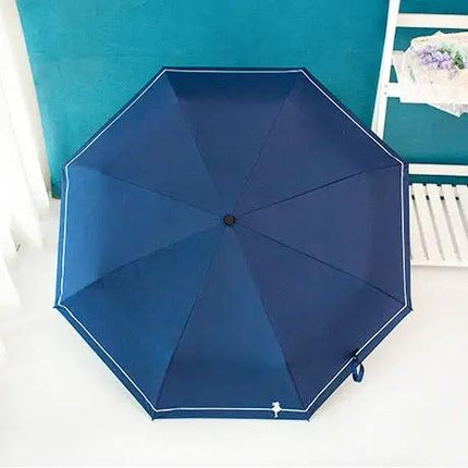 Black Dual-Use Sun and Rain Umbrella for Everyday Protection