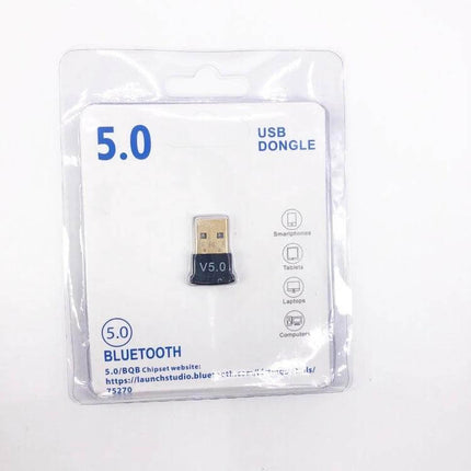 USB Bluetooth Adapter for Wireless Computer Connectivity and Devices - compact USB Bluetooth V5.0 dongle for desktops, laptops, headphones and speakers (20m range)
