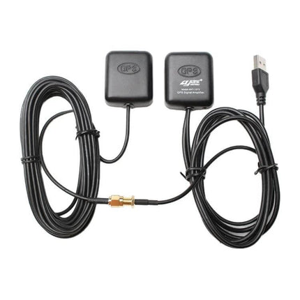 GPS Signal Amplifier for Improved Car Navigation Reception - 5m external antenna with compact amplifier and USB power for stronger car GPS reception