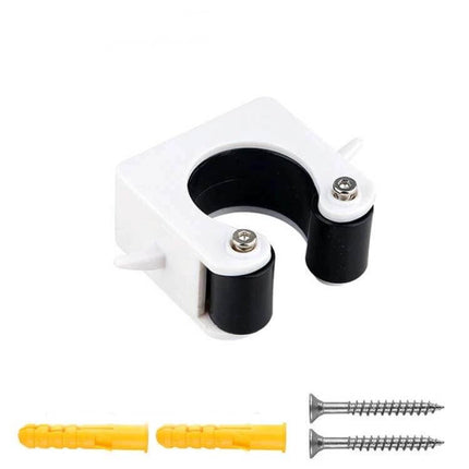 Bicycle Parking Buckle Wall Mount For Safe Bike Parking - white PV polycarbonate wall clip with screws for indoor bike storage