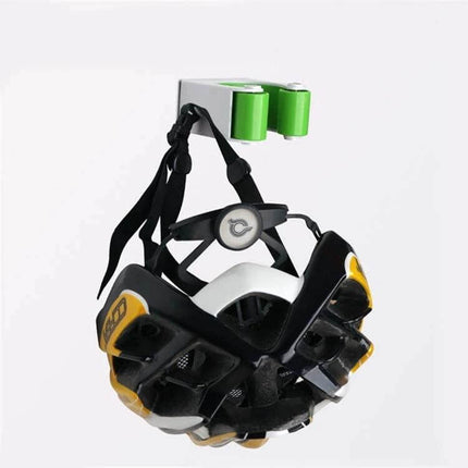 Bicycle Parking Buckle Wall Mount For Safe Bike Parking holding a bicycle helmet on a wall, PV polycarbonate indoor bike storage solution