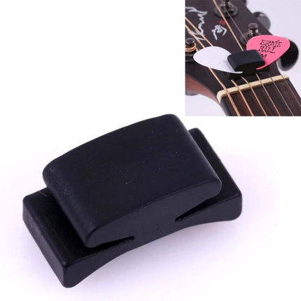 Alice Guitar Pick Clip for Everyday Music Practice Sessions rubber pick holder clipped to guitar strap and picks