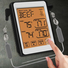 Smart Dual Probe Color Screen Kitchen Thermometer with Alarm Function