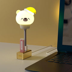 Cute LED USB Night Lamp for Bedroom - Eye Protection Bedside Light with Remote Control