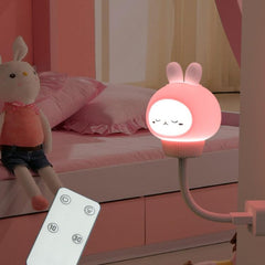 Cute LED USB Night Lamp for Bedroom - Eye Protection Bedside Light with Remote Control