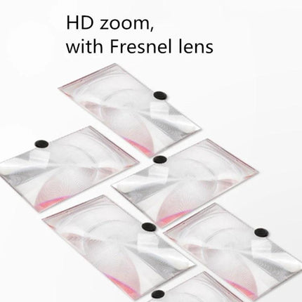 Foldable 12-Inch Screen Magnifier Holder for Smartphones displaying Fresnel 12-inch lens for larger, reduced-eye-strain video viewing on mobile