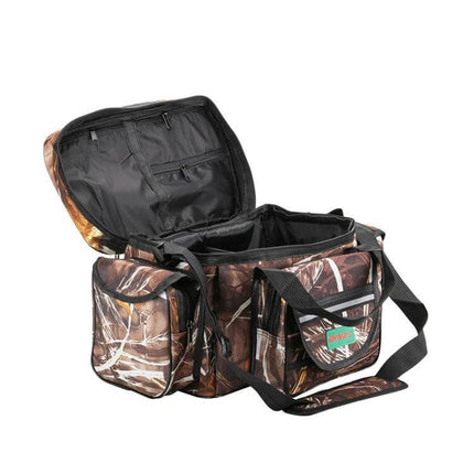 SeaKnight Lure Bag For Fishing Gear Shoulder Messenger - camo nylon tackle bag with multiple pockets and shoulder strap, organized fishing gear storage