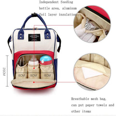 Waterproof Mummy Backpack Diaper Bag with Insulated Bottle Holders and Large Storage Capacity