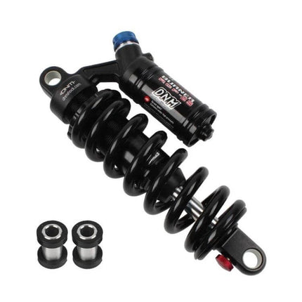 DNM RCP2S Mountain Bike Rear Shock Absorber For AM FR DH black coil shock with remote reservoir and mounting hardware