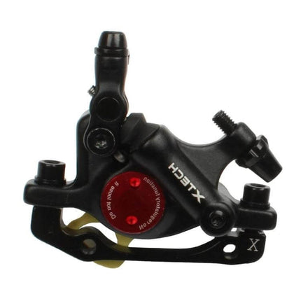 Zoom Mountain Bike Hydraulic Brake Caliper Front And Rear - black aluminum alloy dual caliper set with red adjustment dial, front/rear MTB replacement