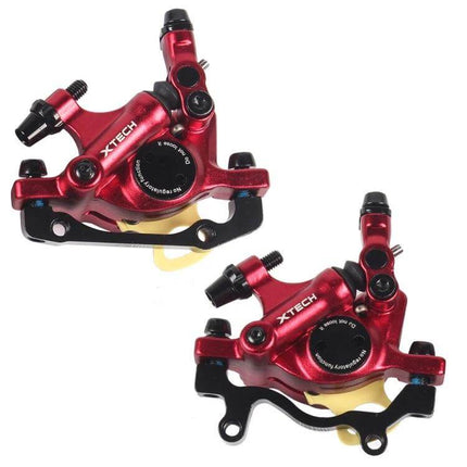 Zoom Mountain Bike Hydraulic Brake Caliper Front And Rear red aluminum alloy front and rear dual caliper set for MTB and folding bikes