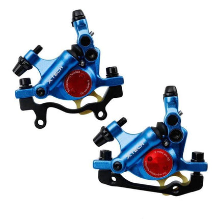 Zoom Mountain Bike Hydraulic Brake Caliper Front And Rear blue aluminum alloy dual caliper set for MTB with compact design