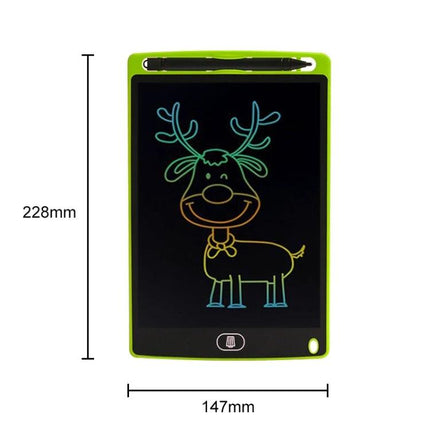 8.5-Inch LCD Handwriting Board for Children's Drawing and Writing - 8.5-inch green pressure-sensitive kids drawing tablet with stylus