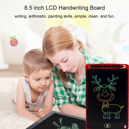 8.5-Inch LCD Handwriting Board for Children's Drawing and Writing - child and parent using pressure-sensitive drawing tablet for creative practice