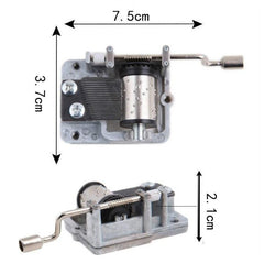 DIY 2-Pack Hand-Cranked Music Box Mechanism for Creative Crafts and Projects