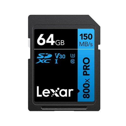Lexar 64GB High-Speed SD Card for Professional SLR Cameras - 64GB SDXC 150MB/s V30 U3 for 4K photo and video shoots