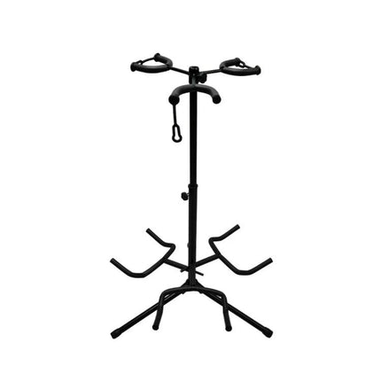Guitar Stand for Securing Instruments During Home Practice – adjustable black multi-guitar stand for living room or bedroom practice
