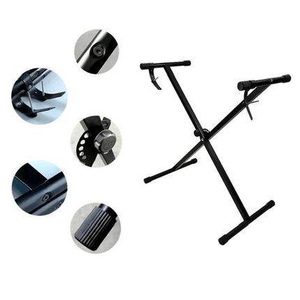 A Reliable Stand for Electronic Organ Practice at Home adjustable X-frame keyboard stand for home practice, seven-height settings, compact and sturdy