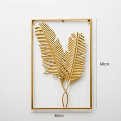 Elegant Metal Leaf Wall Art for Living Room Décor