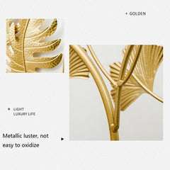 Elegant Metal Leaf Wall Art for Living Room Décor