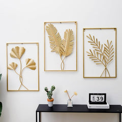 Elegant Metal Leaf Wall Art for Living Room Décor