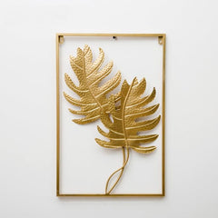 Elegant Metal Leaf Wall Art for Living Room Décor