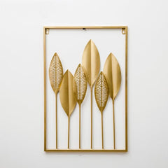 Elegant Metal Leaf Wall Art for Living Room Décor