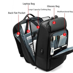 Premium Business Travel Waterproof PVC Backpack